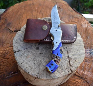 Cuchillo de cocina de hoja fija de acero de Damasco hecho a mano duradero mango de madera forjado de Pakistán de grado Industrial de 12 pulgadas - Product Image 6