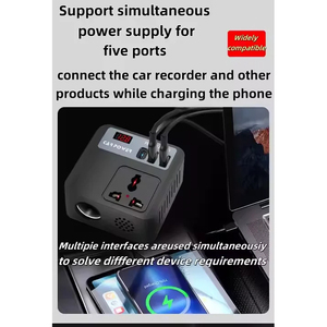 Inversor de Corriente de 12V 100W DC a AC con Puerto Lightning y Conexión para Encendedor para Accesorios de Coche - Producto de Seguridad Eléctrica - Product Image 5