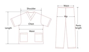 Uniforme d'allaitement poche col en V hôpital gommage haut 100% coton Logo personnalisé unisexe - Product Image 6