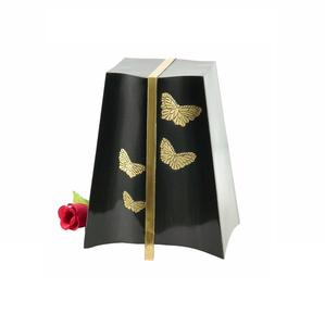 Handcrafted Wooden Cremation Urn Luxury Gold Butterfly Design Adult Ashes <b>Memorial</b> Urn <b>Box</b> Wholesale Supplier Decorative Urn. - Product Image 3
