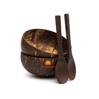 Vajilla de Cuenco de Coco Natural Hecha a Mano, Más Vendida, Tradicional, Tropical, Nueva, Pulida y Aceitada