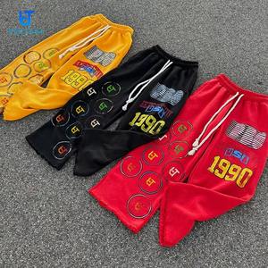 กางเกงวอร์ม BENTURA สตรีทแวร์ขายดี พิมพ์ลาย DTG ล้างสีแบบ Acid Wash แต่งขาด ปักโลโก้ตามสั่ง ผ้าฝ้าย 100% สำหรับผู้ชาย - Product Image 1