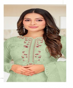 Abaya d'hiver pour femmes musulmanes Abaya de Dubaï élégante robe modeste en lin Pakistan Salwar Suit Kameez 3 Piece Set Wear - Product Image 5