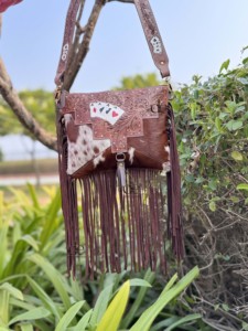 Designer Hand Tooled Carving Leather Fringe Tote <b>Bag</b> Hot Sale Stylish Purse Cowhide Fur Leather <b>Bags</b> for <b>Women's</b> Multi Use - Product Image 5