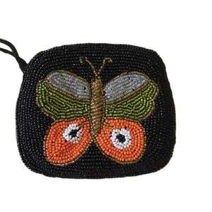 Embroidered Coin mini zipper <b>small</b> <b>wallet</b> Full Handmade Accept Custom Design Beaded Pouch luxury design - Product Image 4