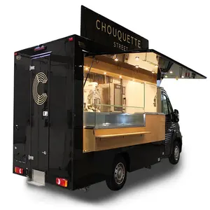 Camions de nourriture remorque de nourriture mobile Pizza chien personnalisé clé chaude longue puissance roues d'emballage extérieur