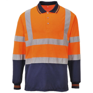 Men's <b>High</b> Visibility Polo Workers <b>Shirt</b> Workwear 100% Polyester Reflective Safety Polo <b>T</b>-<b>Shirt</b> - Product Image 4