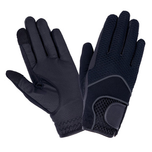 Professional Equestrian Leather Sports <b>Gloves</b> Horseback Riding Winter <b>Gloves</b> <b>Touch</b> <b>Screen</b> Capability Winter Cotton Fabric Riding - Product Image 3