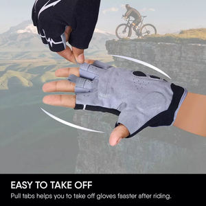Gants de cyclisme unisexes pour hommes et femmes Gants de cyclisme sans doigts rembourrés en gel pour le vélo. - Product Image 5