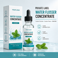 Concentré de soin buccal personnalisé pour irrigateur dentaire, gouttes de bain de bouche, marque privée, 60 ml, sérum pour irrigateur dentaire, fabricant OEM ODM de soins bucco-dentaires