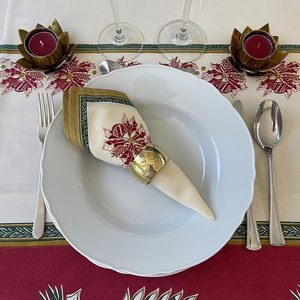 Vintage Metal Christmas Tree Printed <b>Wreath</b> Napkin <b>Ring</b> for Holiday Christmas Party Dinner Table Decoration - Product Image 4