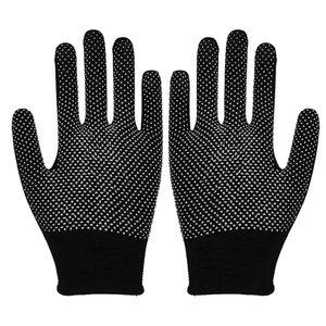 Meilleur prix jauge 13 polyester tricoté simple face PVC pointillé gants doux confortable sécurité travail main points polyester gants - Product Image 5
