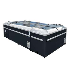 Meilleure Qualité, Plusieurs Tailles, Vitrine Réfrigérée Commerciale pour Supermarché, Armoire d'Exposition Combinée en Îlot, 2-8 Panneaux en Acier Coloré - Product Image 1