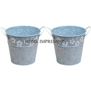 Ensemble décoratif de jardinière d'affichage de fleurs en métal pour la maison et le jardin de 3 décorations de sol Jardinière et pot de fleurs de grande taille à un prix raisonnable - Product Image 5