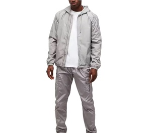 Chaquetas con cremallera impermeables de nailon y poliéster con logotipo personalizado para deportes al aire libre, chaqueta para correr, chaquetas cortavientos con capucha para hombre 2026 - Product Image 3