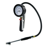 Heavy-Duty Anti-Smashing Tire Inflator with Built-In Pressure Gauge (ZINC & TPR Body) for Vehicle & Industrial Use