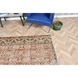 5.7x7.9 ft Vintage Rug, Turkish Large Rug, <b>Brown</b> Southwestern <b>Wool</b> Rug - Product Image 5