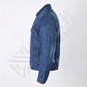 Veste en jean personnalisée avec logo, veste décontractée en coton pour homme, jean de qualité supérieure, vestes en jean pour homme, streetwear tendance - Product Image 3