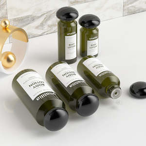 Custom Packaging <b>Empty</b> 50ml~200ml Transparent Green PET <b>Plastic</b> Round <b>Bottles</b> with Screw Cap Orifice Reducer - Product Image 4