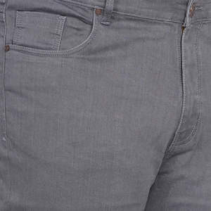 Jeans en denim tissé uni pour homme, coupe personnalisée, streetwear, confortable pour tous les jours, tissu doux, qualité durable - Product Image 3