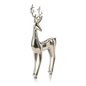 Artistique fait à la main en métal hibou Sculpture à la mode maison Figurine hiver Lodge Sculpture moderne poli sculpture Zahid exportations - Product Image 4