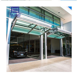 Porte de garage en verre à double battant automatique moderne sans rail, porte pliante électrique pour usage commercial et résidentiel - Product Image 6