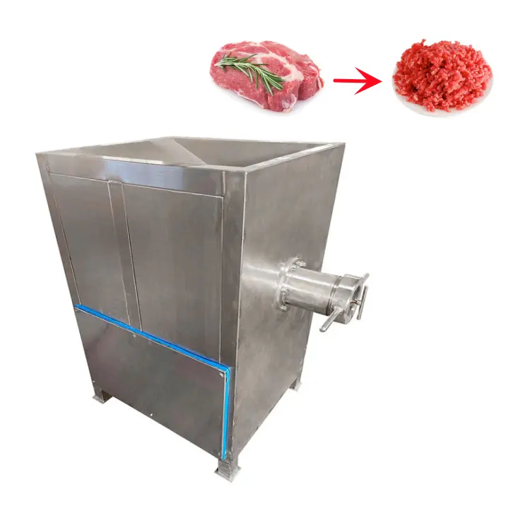 Comercial 304 aço inoxidável carne moedor açougueiro máquina para carne congelada blocos com componente confiável do núcleo do motor