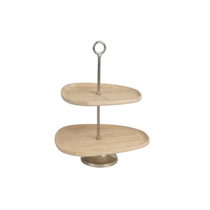 Vente chaude support à gâteau en osier et support à dessert pour gâteau de décoration avec poignée en bois support créatif moderne pour gâteaux et pâtisseries - Product Image 6