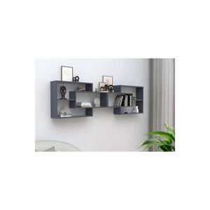 KARO Modern Stylish Gray Suntalam Three-Layer <b>Wall</b> <b>Shelf</b> for Home Decor Practical Functional Storage Solution for Living Room - Product Image 3
