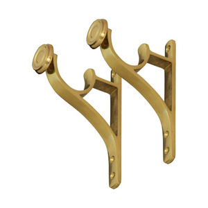 Support de tringle à rideau en laiton, support de rideau simple, raccords de rideau, support de poteau Antique 50;67mm - Product Image 6