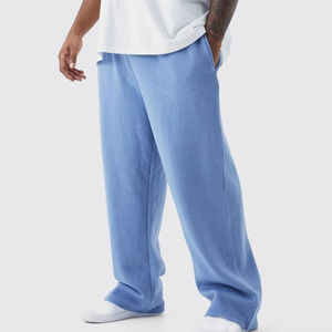 To Best Selling 2026 100% Cotton Baggy Straight Leg Sweatpants <b>High</b> Quality Washed Style Men <b>Elastic</b> <b>Waist</b> <b>trousers</b> For men's - Product Image 4