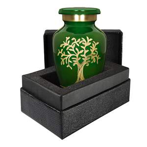 Urna para cenizas funerarias de Metal sólido de alta calidad para adultos, recuerdo conmemorativo hecho a mano, diseño elegante para almacenamiento de cenizas - Product Image 1