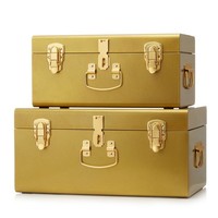COFFRE EN MÉTAL DÉCORATIF CLASSIQUE POUR DONNER DES BOÎTES DE COFFRE AU TRÉSOR DÉCOR À LA MAISON BOÎTE VERROUILLÉE BAS PRIX CONTENEUR DE STOCKAGE DE HAUTE QUALITÉ
