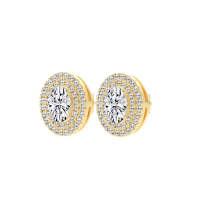 Pendientes Clásicos de Diamantes Brillantes para Mujer en Oro Amarillo Platino o Oro Blanco y Oro Rosa, de Estilo Clásico, De La Marca, De La Marca DE LA Marca - Product Image 2