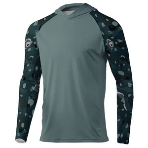 Chemise de pêche à manches longues pour homme, camouflage, protection anti-UV UPF 50, sweat à capuche, polyester, vêtements de performance - Product Image 1
