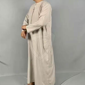 <b>Men</b> Thawb Islamic Wear Traditional Muslim Dress Cotton Fabric Modest <b>Men</b> <b>Thobe</b> Style Custom Design OEM - Product Image 3