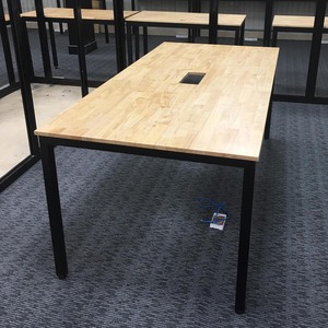 UConcept HBUC010 Minimalist Design Meeting <b>Table</b> 180x90 Steel Legs Assembly Required for Conference Room & Hotel Use - Product Image 6