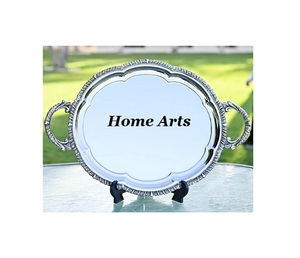 Set of 3 Stainless Steel Food Serving <b>Tray</b> Classic Design Round Shape <b>Snacks</b> Dates <b>Tray</b> For Best Selling - Product Image 2