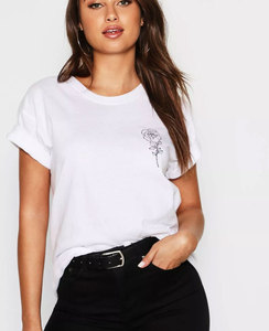 T-shirt en coton denim lourd de haute qualité 170 grammes, épaules tombantes, streetwear, surdimensionné, appliques personnalisées, trous, t-shirt pour femmes - Product Image 5