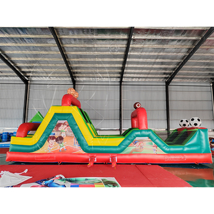 Commercial Soccer Theme <b>Inflatable</b> Obstacle Course Climbing Wall Bounce House Slide PVC <b>Inflatable</b> Interactive <b>Game</b> - Product Image 5