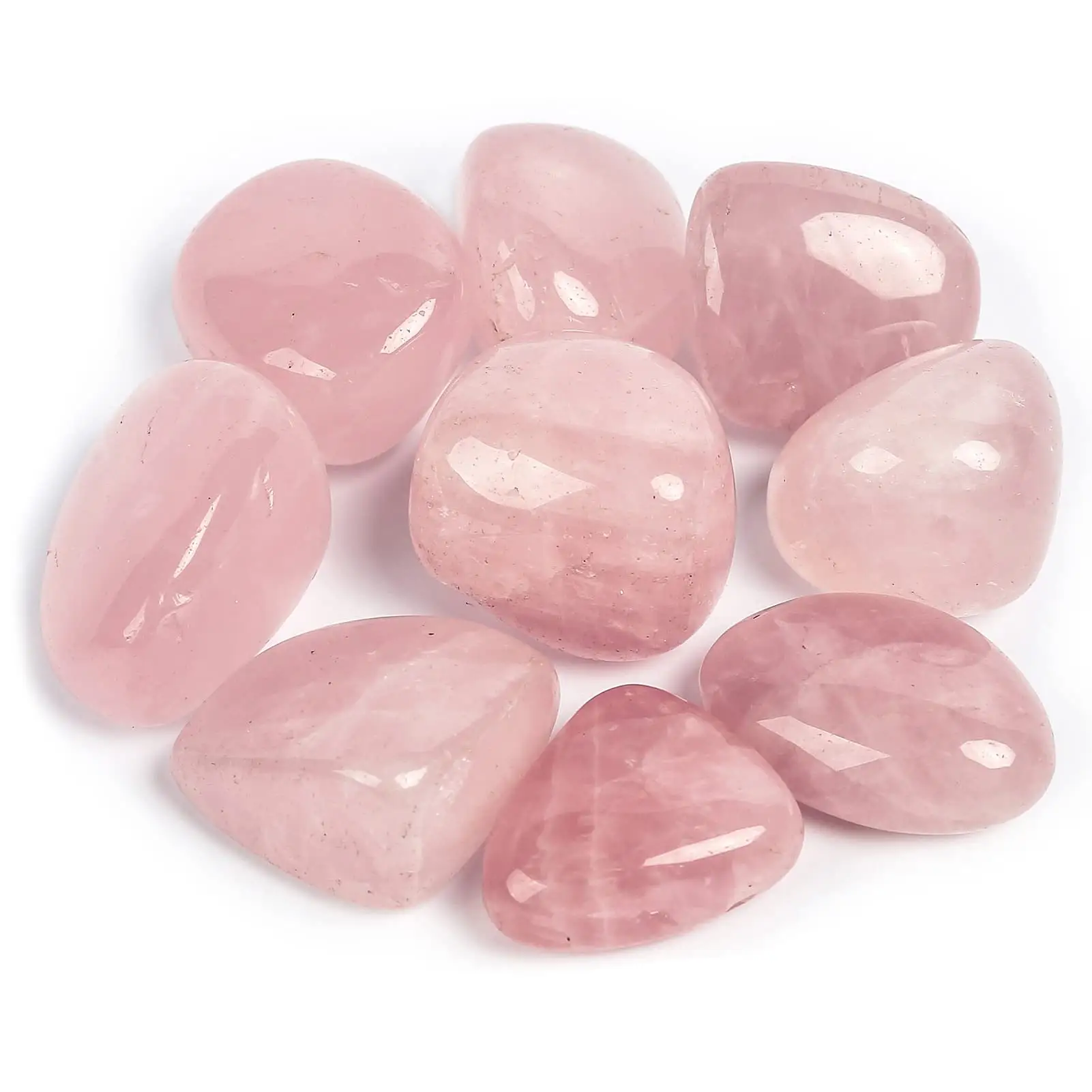 Quartzo rosa caído pedras atacado para fazer personalizado caído pedra pulseira cristal cair pedras atacado cristais cura