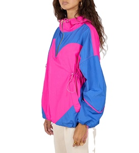 Nuevo estilo de moda para mujer, chaqueta cortavientos transpirable con cremallera, ropa deportiva, venta al por mayor, Jersey personalizado, chaqueta cortavientos de nailon - Product Image 4