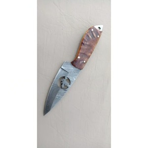 Couteau en acier damassé personnalisable OEM manche en corne de bois pour la chasse en plein air Applications industrielles pour bricolage cadeau d'anniversaire - Product Image 6