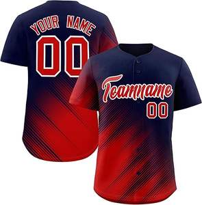 Vente en gros d'uniforme de baseball vierge personnalisé Chemise de baseball pour hommes Maillot de baseball à la mode - Product Image 6
