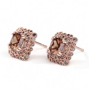 Jeulia Milgrain Halo Cushion Cut Sterling <b>Silver</b> <b>Stud</b> Earrings for Wedding - Product Image 2