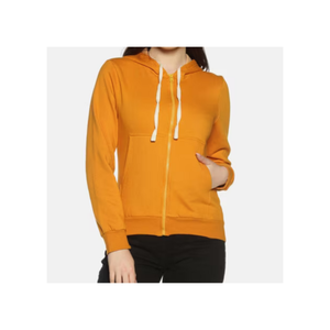 Sudadera con Capucha Corta de Algodón para Mujer, con Cierre y Bolsillo Delantero, Estilo Casual - Product Image 4