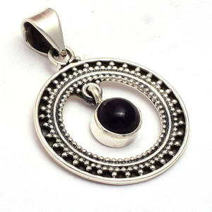 Colgante de plata con piedras preciosas de amatista Natural, joyería de plata de ley sólida 925, regalo para mujer, colgante de piedra de ley para fiesta - Product Image 2