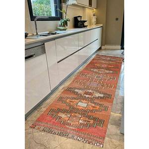 Red Turkish <b>Rug</b>: <b>Boho</b> Salon Decor, Large Area <b>Rug</b>, Printed,Nonwoven Thin <b>Rug</b> - Product Image 2
