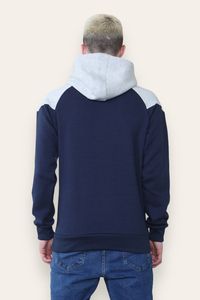 เสื้อฮู้ดดี้โอเวอร์ไซส์แบบมีกระเป๋าหน้า สีบล็อก ตัดเย็บตามสั่ง ขายส่ง พร้อมปักลายพิมพ์นูน สำหรับผู้ชาย - Product Image 5