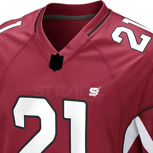 เสื้ออเมริกันฟุตบอลแขนสั้น น้ำหนักเบา ระบายอากาศได้ดี เป็นมิตรกับสิ่งแวดล้อม ผลิตจากโพลีเอสเตอร์ 100% คุณภาพสูง ขายส่งจากโรงงาน - Product Image 4